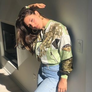 Emilio PUCCI apple green /gold tiger bomber jacket